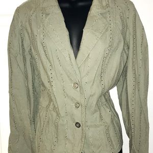 Faded Glory Cute Eyelet Fabric Jacket Sz.14